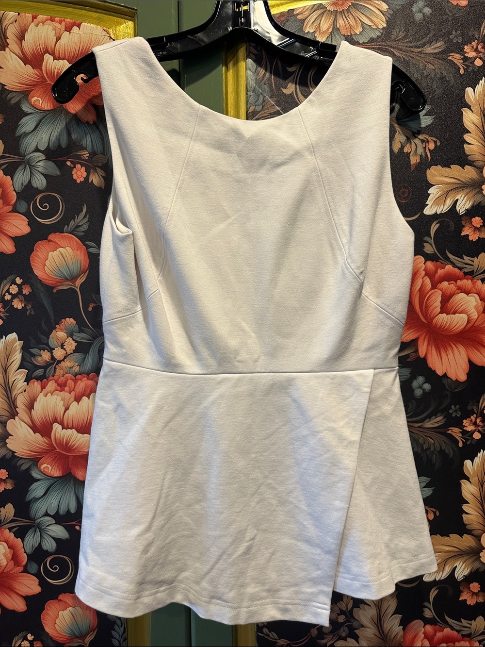 Rebecca Minkoff White Peplum Tank Top